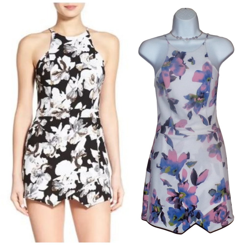 NWOT Soprano Juniors' Floral High Neck Romper